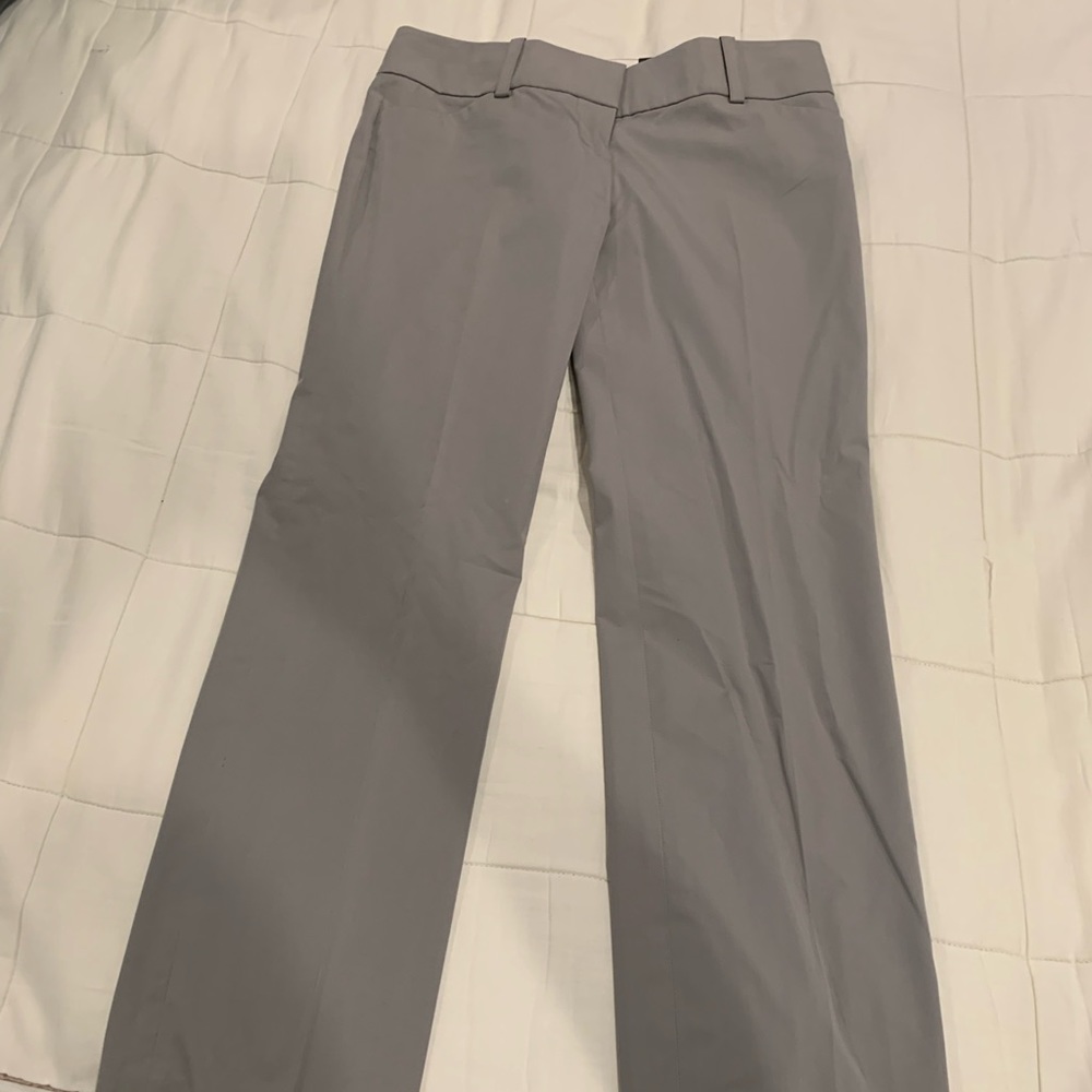 Ann Taylor light gray dress pants modern fit slim leg